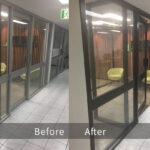 Repainting Aluminium Door Before & After